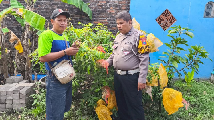 Bhabinkamtibmas Polsek Tanggulangin Ajak Warga Manfaatkan Lahan Kosong untuk Dukung Swasembada Pangan